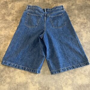 Aritzia Wilfred Publicity Shorts 32 Below Knee Denim Baggy High Waist Wide Leg